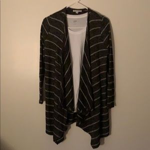 American Eagle gray striped cardigan
